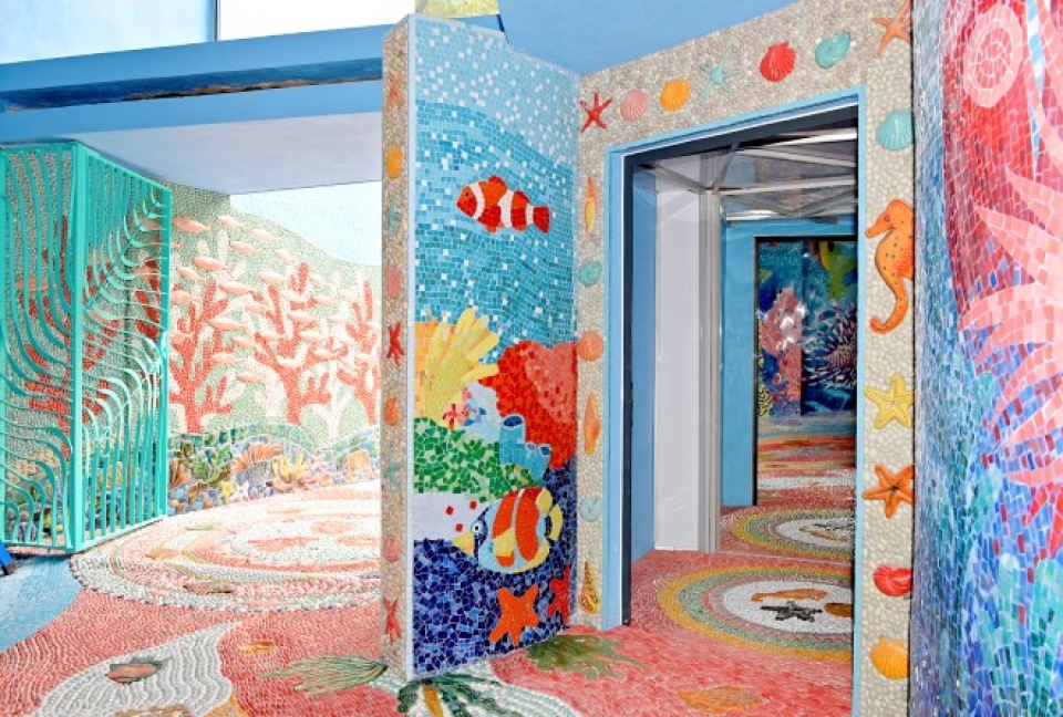 Gắn gốm nghệ thuật Nhà Gương trong Công viên Thống Nhất tin nhap 20171027113130