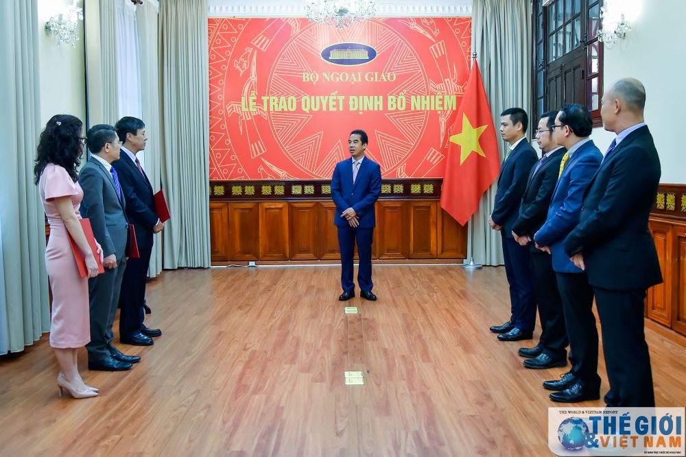 Thứ trưởng Ngoại giao Tô Anh Dũng trao quyết định bổ nhiệm cán bộ cấp Vụ