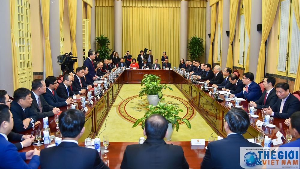 Toàn cảnh Tổng Bí thư, Chủ tịch nước tiếp các Đại sứ, Tổng Lãnh sự nhiệm kỳ 2020-2023