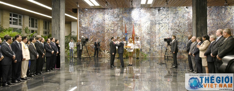 chu ti ch nuo c tra n da i quang ho i da m vo i chu ti ch cuba raul castro