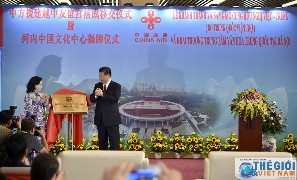 chu tich nuoc trung quoc tap can binh du le khanh thanh cung huu nghi viet trung