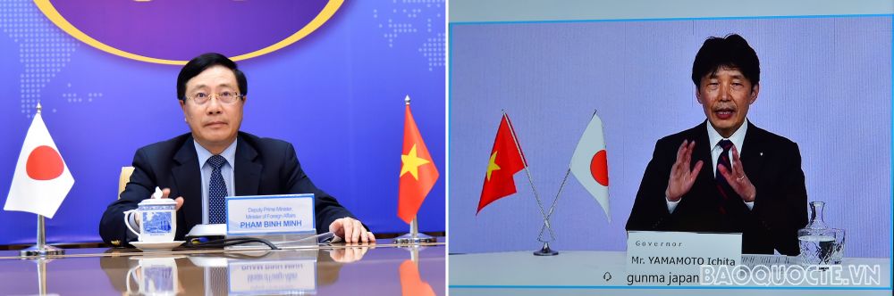 Phó Thủ tướng Phạm Bình Minh điện đàm với Thống đốc tỉnh Gunma, Nhật Bản