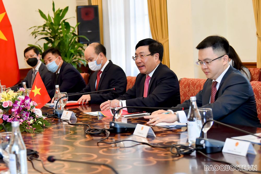 Phó Thủ tướng Phạm Bình Minh tiếp Cố vấn An ninh Quốc gia Hoa Kỳ Robert O'Brien