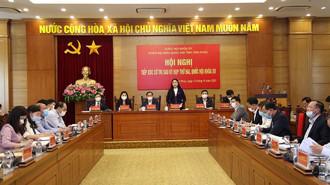 Bộ trưởng Ngoại giao Bùi Thanh Sơn tiếp xúc cử tri tại Vĩnh Phúc