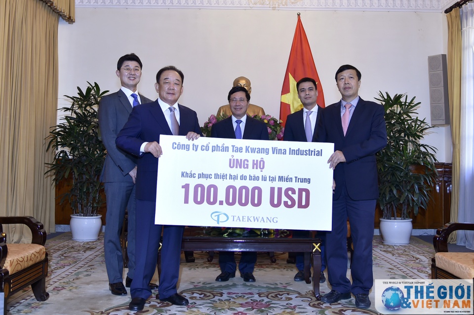 Đề nghị Tập đoàn Taekwang mở rộng đầu tư với công nghệ tiên tiến vào Việt Nam de nghi tap doan taekwang mo rong dau tu tai viet nam