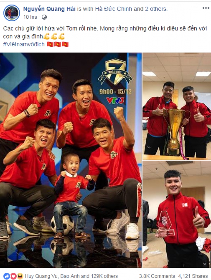 hinh anh cac tuyen thu an mung chuc vo dich aff cup 2018