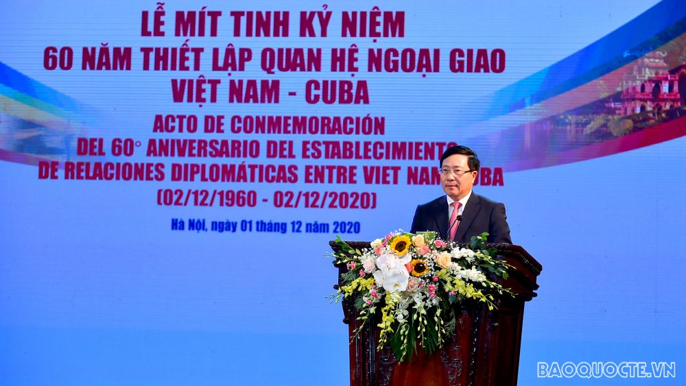 Mít tinh kỷ niệm 60 năm thiết lập quan hệ ngoại giao Việt Nam - Cuba