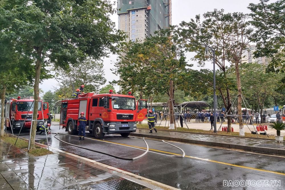 Bộ Ngoại giao tập huấn và diễn tập giả định công tác phòng cháy, chữa cháy