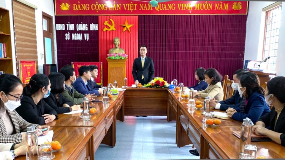 Thứ trưởng Ngoại giao Đặng Hoàng Giang thăm, làm việc với Sở Ngoại vụ tỉnh Quảng Bình