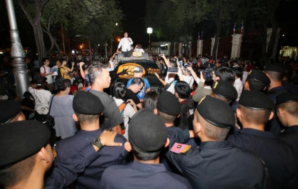 thai lan bieu tinh lon o thu do bangkok