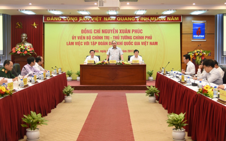 thu tuong lam viec voi tap doan dau khi