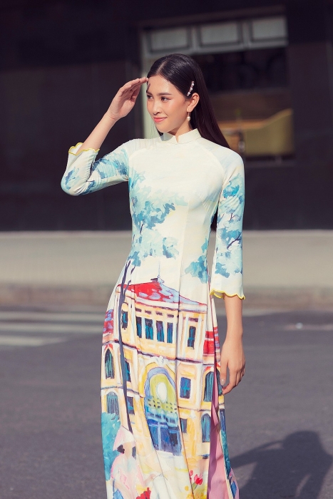 hoa hau tieu vy toa sang voi bo suu tap ao dai sai gon oi