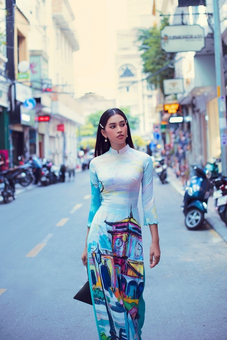 hoa hau tieu vy toa sang voi bo suu tap ao dai sai gon oi