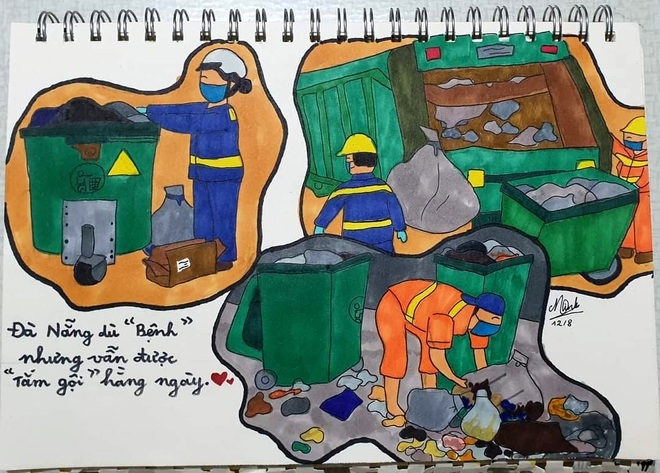 Xúc động những bức tranh bé gái vẽ...