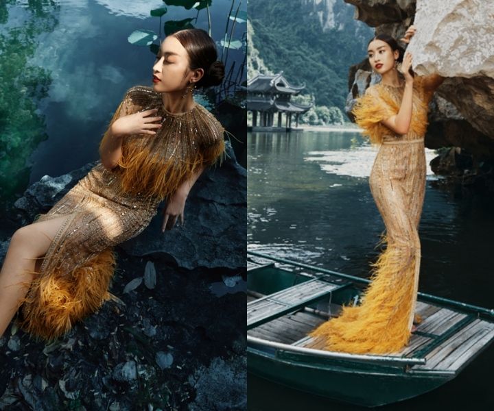 Thanh Hằng gây thương nhớ khi biến tấu khăn thành váy xẻ tà quyến rũ, Á hậu Huyền My 'đốt mắt' bằng chiếc đầm đỏ