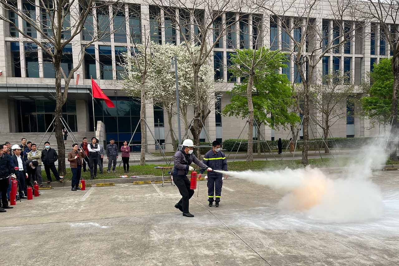 Bộ Ngoại giao tập huấn và diễn tập giả định công tác phòng cháy, chữa cháy năm 2023