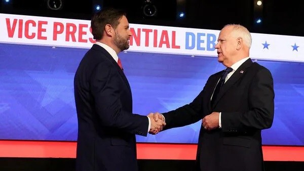 bau cu my 2024 tranh luan truc tiep tim walz va jd vance