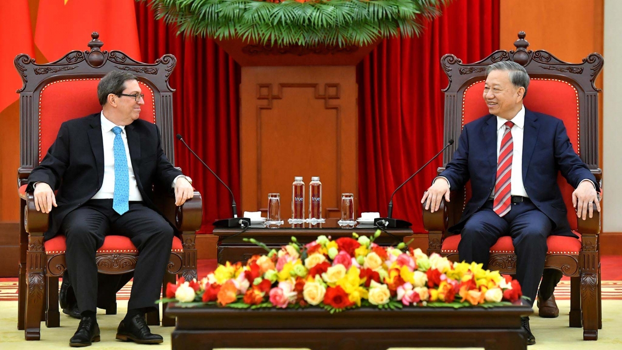 Tổng Bí thư Tô Lâm tiếp Ủy viên Bộ Chính trị, Bộ trưởng Ngoại giao Cuba