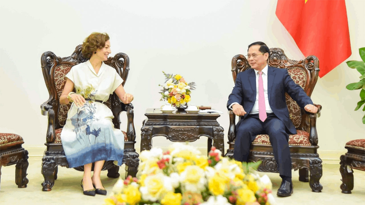 pho thu tuong bo truong ngoai giao bui thanh son tiep tong giam doc unesco audrey azoulay