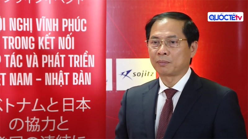 Bộ trưởng Bùi Thanh Sơn trả lời phỏng vấn bên lề Hội nghị Vĩnh Phúc