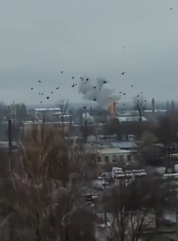 Một vụ nổ ở thành phố Lutsk, Tây Bắc Ukraine