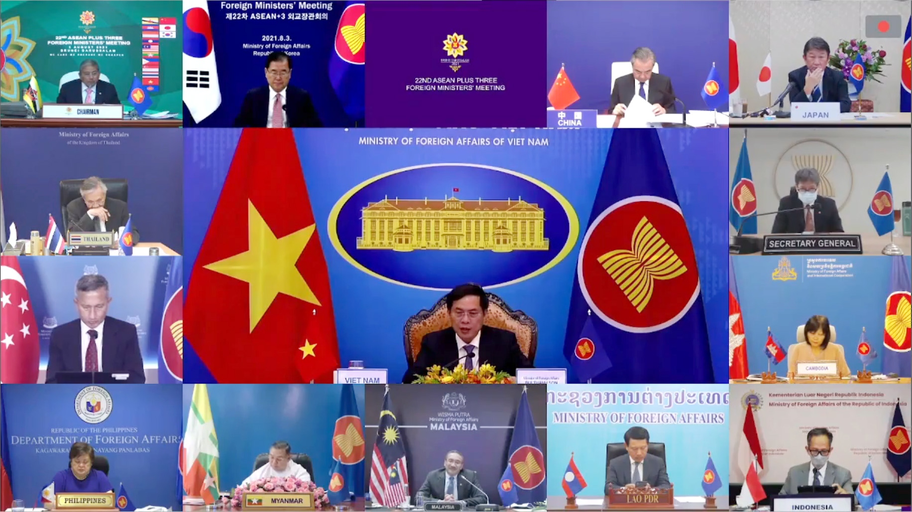 Phát biểu của Bộ trưởng Bùi Thanh Sơn tại Hội nghị trực tuyến Bộ trưởng Ngoại giao ASEAN+3