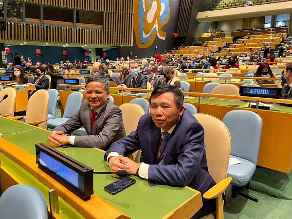 Khoảnh khắc Đại sứ Nguyễn Hồng Thao được xướng tên tái đắc cử Ủy ban Luật pháp quốc tế Liên hợp quốc